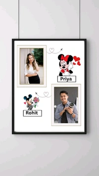 Couples Photo Frame / Personalized Photo Frame  - Black, FREE