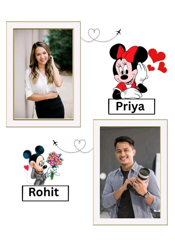 Couples Photo Frame / Personalized Photo Frame  - Black, FREE