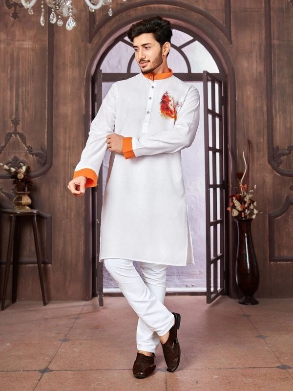 USR98 Ganpati Printed Kurta - XXL