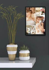 Elegant Wedding Collage Frame – 12x18 Inches - FREE, Black