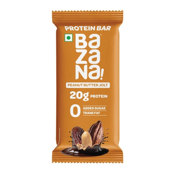 Bazana Foods Pvt Ltd Bazana Peanut Butter Jolt Protein Bar - 66g
