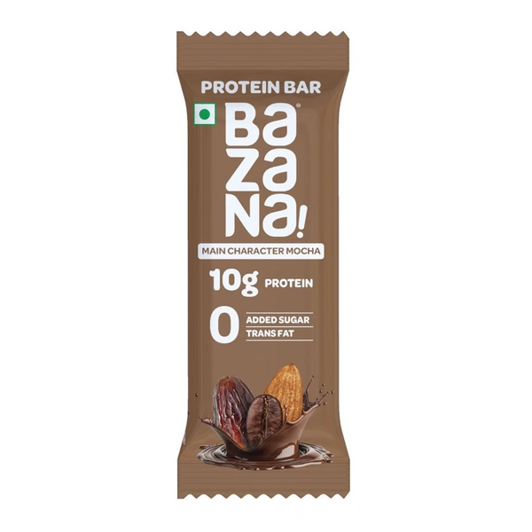 Bazana Foods Pvt Ltd Bazana Main Character Mocha Protein Bar - 40g