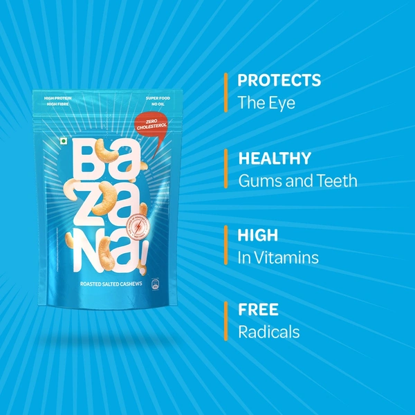 Bazana Red Gift Pack: Indulge in Delightful Crunchiness with Cranberry Slice, Roasted Salted Almonds, and Cashew Standee Packs for Pure Happiness - 