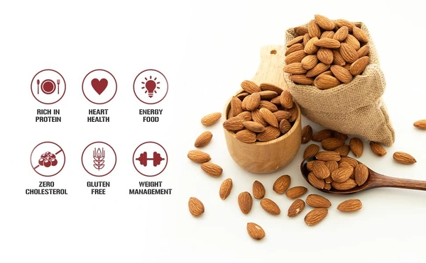 BAZANA Bazana 100% Californian Raw Almonds | 205g | Pack of 1