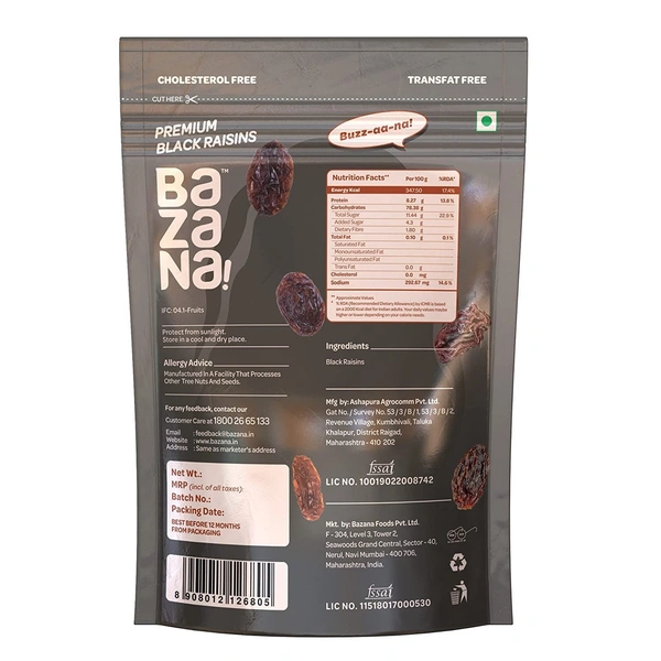 BAZANA Bazana Premium Green (250g) & Black Raisins (210g) Combo Pack