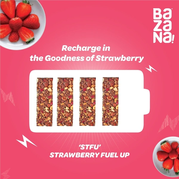 BAZANA Bazana Strawberry Fuel Up (STFU ) Energy Bars | 38g x 12 Bars