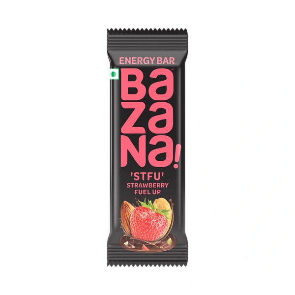 BAZANA Bazana Strawberry Fuel Up (STFU ) Energy Bars | 38g x 12 Bars