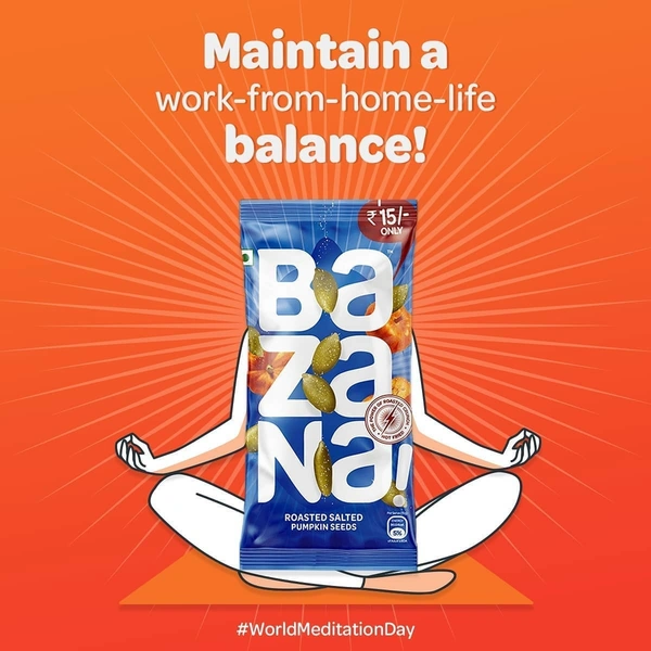 BAZANA Bazana Roasted Salted Pumpkin & Sunflower Seeds Combo Pack|Kaddu & surajmukhi ke beej | Roasted Salted Seeds 12 pcs each, Total 24 packs, 480g