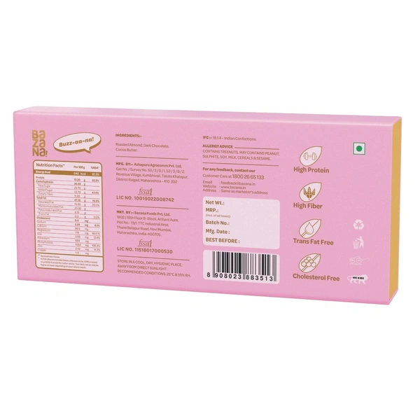 Bazana Tesoro Di Cioccolato: Almond Rocks Gift Box (8 x 15g Treats)