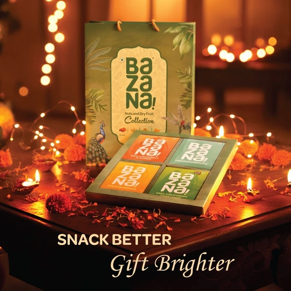 BAZANA Bazana Festive Nut Delight – Premium Dry Fruit Gift Pack (4 x 100g)