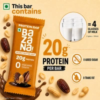 Bazana Foods Pvt Ltd Bazana Peanut Butter Jolt Protein Bars - Pack of 12 (792g)