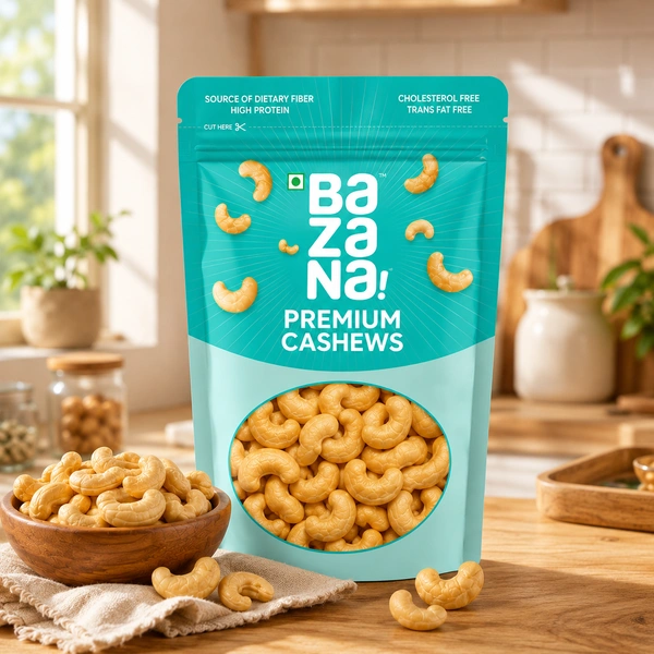 Bazana Foods Pvt Ltd Bazana Premium Raw Cashews - 500g