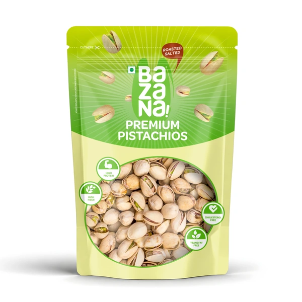 Bazana Foods Pvt Ltd Bazana Roasted & Salted Pistachios - 400g