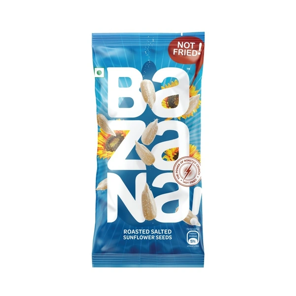 BAZANA Bazana Roasted Salted Sunflower Seeds (330g)|Surajmukhi ke beej | Total 15 packs, 22g each pack