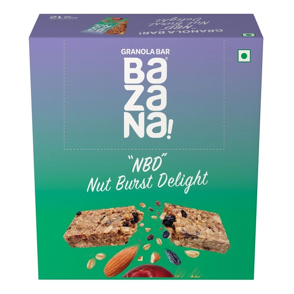 BAZANA Bazana Nut Burst Delight (NBD) Granola Bar (Pack of 12) 36g each - 
