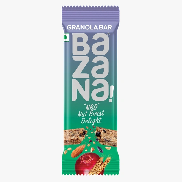 BAZANA Bazana Nut Burst Delight (NBD) Granola Bar (Pack of 12) 36g each - 