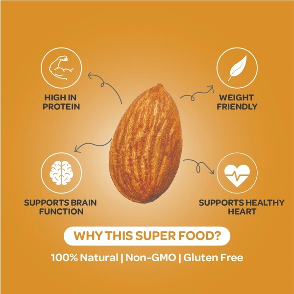 Bazana Foods Pvt Ltd Bazana Premium California Raw Almonds - 500g