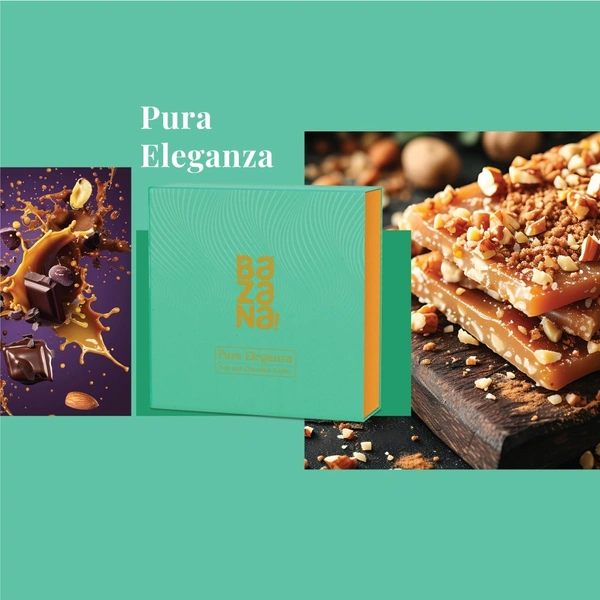 Bazana Pura Eleganza Almonds Braks Mini Bar Collection: Nutty Bliss & Fruity Delights
