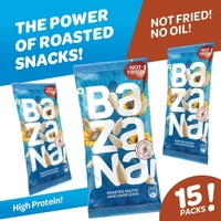 BAZANA Bazana Roasted Salted Sunflower Seeds (330g)|Surajmukhi ke beej | Total 15 packs, 22g each pack