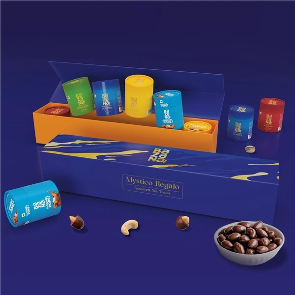 Bazana! Mystico Regalo Gift Box: Artisan Nut & Snack Extravaganza