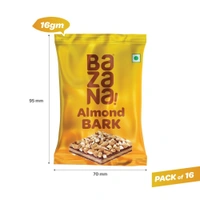 BAZANA Almonds Brittle 256g Pack | 16g Pack of 16