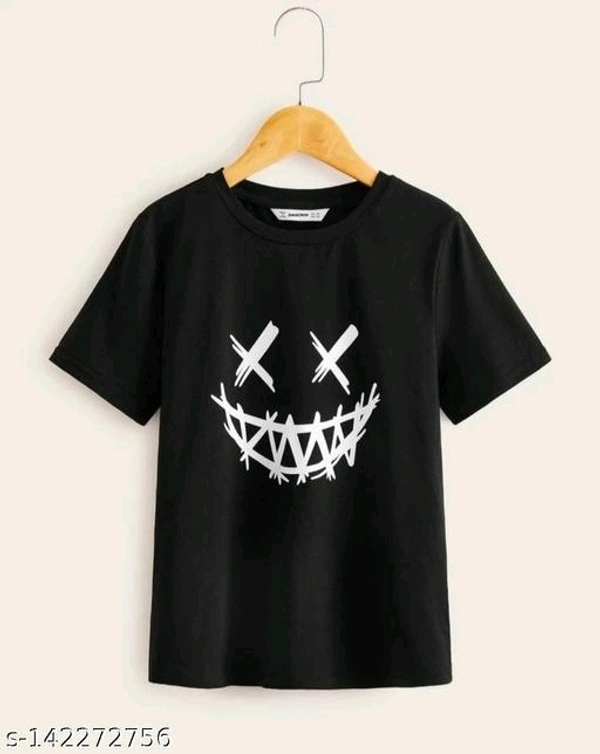 Black T-shirt Monster Print - Black, 13