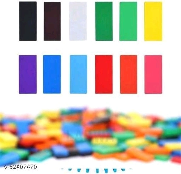 Smilemakers 60 Pcs Super Dominos Blocks, 12 Color Bulk Wooden Dominos Blocks Set, Kids Game Educational Play Toy, Domino Racing Toy Game (12 Colors, 5 Dominos Blocks Each Color)Name: Smilemakers 60 Pcs Super Dominos Blocks, 12 Color Bulk Wooden Dominos 