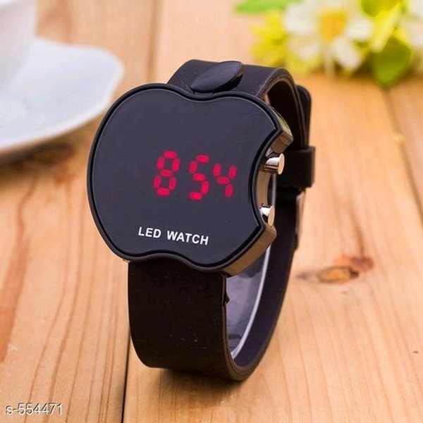 Stylish Unisex Black Plastic Digital Watch  - Black