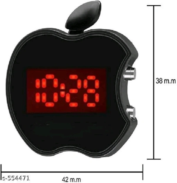 Stylish Unisex Black Plastic Digital Watch  - Black