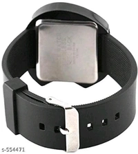 Stylish Unisex Black Plastic Digital Watch  - Black