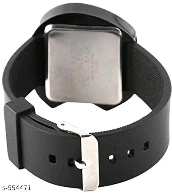 Stylish Unisex Black Plastic Digital Watch  - Black