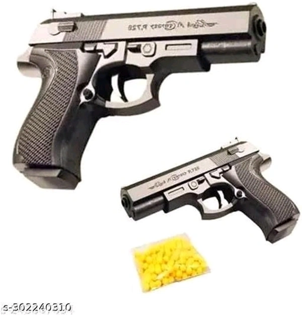 gun toy (pack of 1)Name: gun toy (pack of 1)Net Quantity (N): 1Wipe out the opposition with this Pubg Pistol Gun that has a quick-fire action. It is a super exciting and super cool shooting fun for the whole family. Easy to Reload Insert Bullets in Magazine. You can reload this toy gun conveniently and resume shooting without much delay and suppress your opposition. Compact Size to