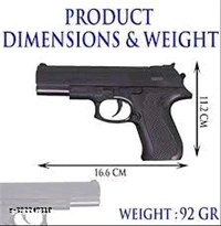 gun toy (pack of 1)Name: gun toy (pack of 1)Net Quantity (N): 1Wipe out the opposition with this Pubg Pistol Gun that has a quick-fire action. It is a super exciting and super cool shooting fun for the whole family. Easy to Reload Insert Bullets in Magazine. You can reload this toy gun conveniently and resume shooting without much delay and suppress your opposition. Compact Size to