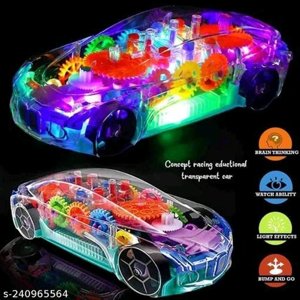 MADHAV Toys Car 3D Concept Super Car Toys & Games with 360 Degree Rotation, Gear Simulation Mechanical Car Technology /d Sound & Light Toys for Kids Boys & Girls (Transparent )Name: MADHAV Toys Car 3D Concept Super Car Toys & Games with 360 Degree Rotation, Gear Simulation Mechanical Car Technology /d Sound & Light Toys for Kids Boys & Girls (Transparent )Net Quantity (N): 1Toys & 