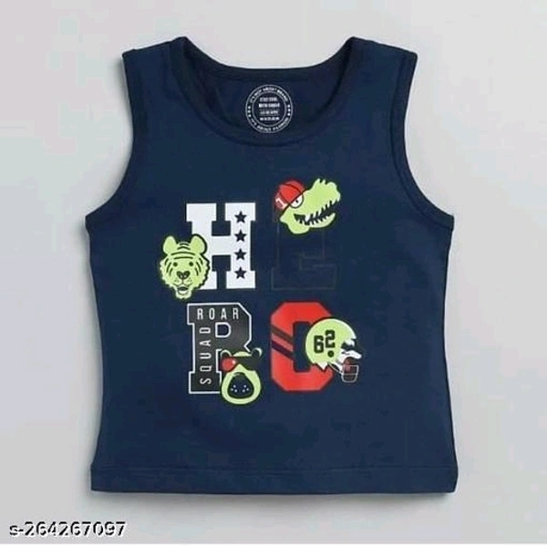 KIDS SUMMER SPECIAL T SHIRTSName: KIDS SUMMER SPECIAL T SHIRTSTop Fabric: CottonBottom Fabric: CottonSleeve Length: SleevelessTop Pattern: PrintedBottom Pattern: PrintedNet Quantity (N): SingleAdd-Ons: No Add OnsSizes:0-3 Months, 0-6 Months, 3-6 Months, 6-9 Months, 6-12 Months, 9-12 Months, 12-18 Months, 18-24 Months, 0-1 Years, 1-2 Years, 2-3 Years, 3-4 Years, 4-5 YearsCountry of  - 2