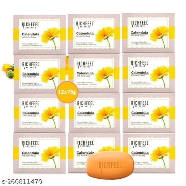 Richfeel Calendula Acne Soap 75 Gms Pack of 12