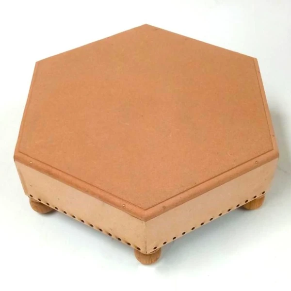 Hexagon Chowki Small - 10"/10"/2.5", 8170