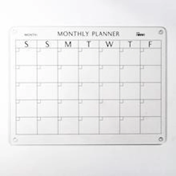 Acrylic monthly planner / acrylic planner - Black