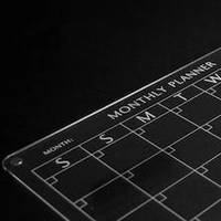 Acrylic monthly planner / acrylic planner - Black