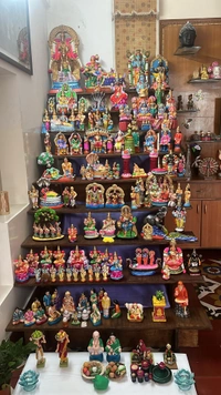 9 Step golu padi stand - 4 feet wide width - 