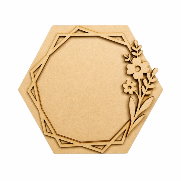 Floral Photo Magnet Hexagonal - 10 pieces