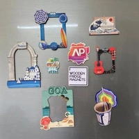 Custom MDF Fridge Magnet UV printed - 50 Pcs - 3x3 inches