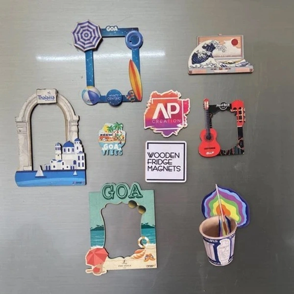 Custom MDF Fridge Magnet UV printed - 50 Pcs - 3x3 inches