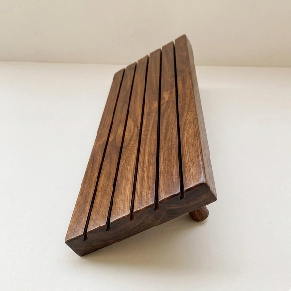 Pinewood Jewellery / Earring Card Display Stand - Walnut Brown