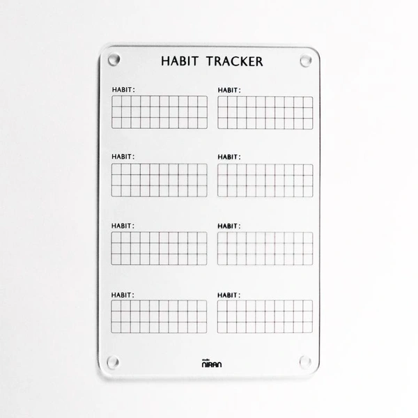 Acrylic Habit tracker / Acrylic planner - Black