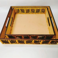 Laser Cutwork Serving Tray  - Geometric 
