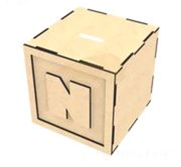 Monogram Piggy Bank A-Z - N