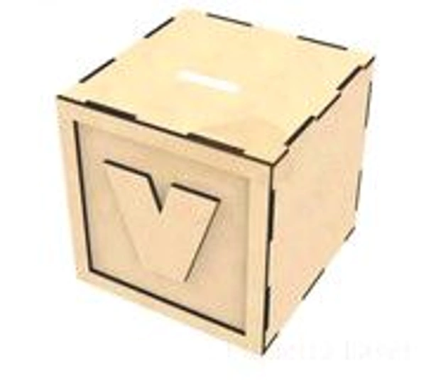 Monogram Piggy Bank A-Z - V