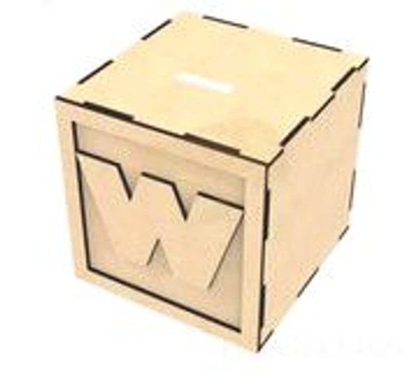 Monogram Piggy Bank A-Z - W