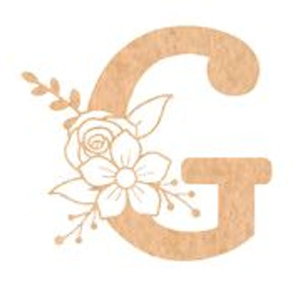 Floral Monogram G-L - 10 inches, G